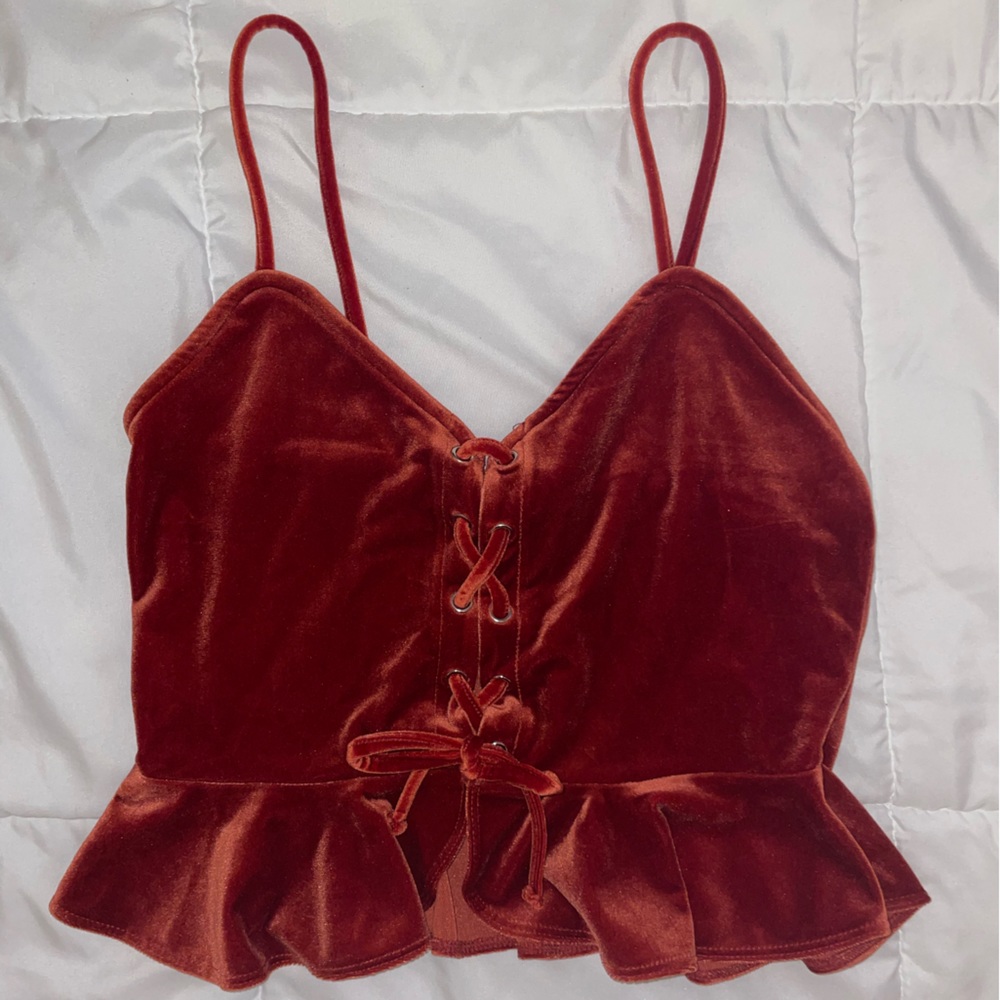 NWT Forever 21 Velvet Cropped Tank